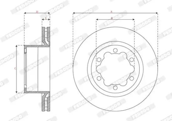 Bremsscheibe Hinterachse FERODO DDF3106C-1 Bild Bremsscheibe Hinterachse FERODO DDF3106C-1