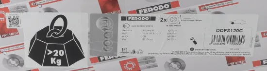 Bremsscheibe Vorderachse FERODO DDF3120C Bild Bremsscheibe Vorderachse FERODO DDF3120C