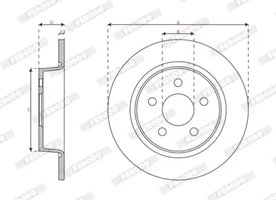 Bremsscheibe FERODO DDF3123 Bild Bremsscheibe FERODO DDF3123