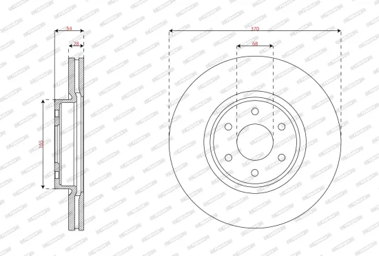 Bremsscheibe Vorderachse FERODO DDF3155C-1 Bild Bremsscheibe Vorderachse FERODO DDF3155C-1