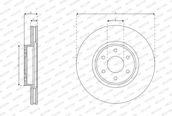 Bremsscheibe Vorderachse FERODO DDF3155C-1 Bild Bremsscheibe Vorderachse FERODO DDF3155C-1