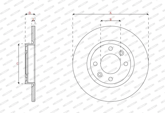 Bremsscheibe Hinterachse FERODO DDF3167C Bild Bremsscheibe Hinterachse FERODO DDF3167C