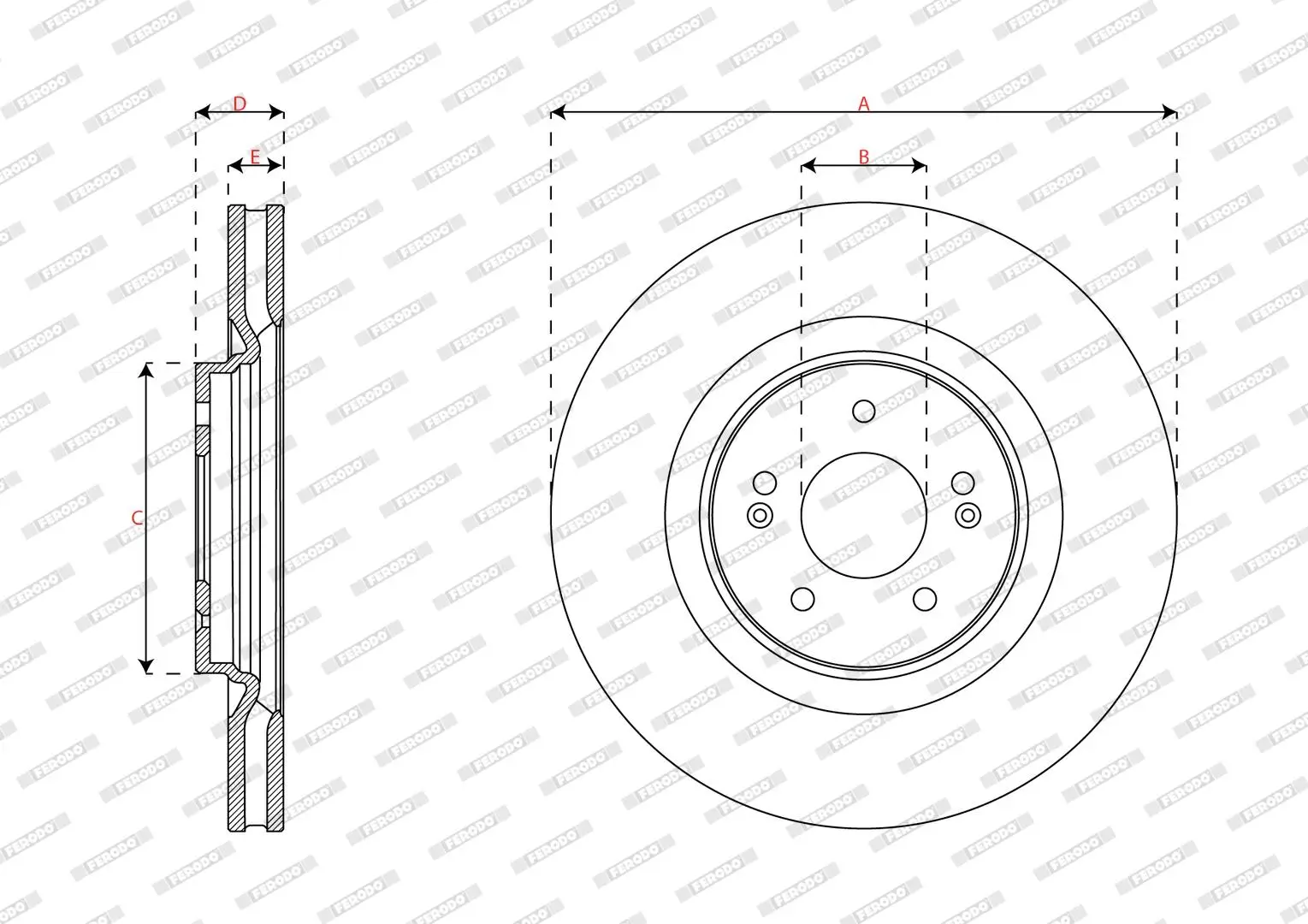 Bremsbelagsatz, Scheibenbremse FERODO FDB1891