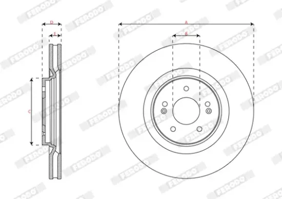 Bremsscheibe Vorderachse FERODO DDF3171C-1 Bild Bremsscheibe Vorderachse FERODO DDF3171C-1
