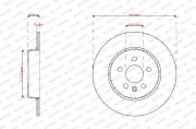 Bremsscheibe Hinterachse FERODO DDF3175VC-1