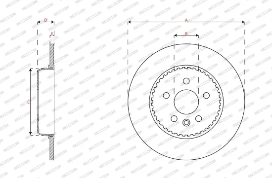 Bremsscheibe Hinterachse FERODO DDF3175VC-1 Bild Bremsscheibe Hinterachse FERODO DDF3175VC-1