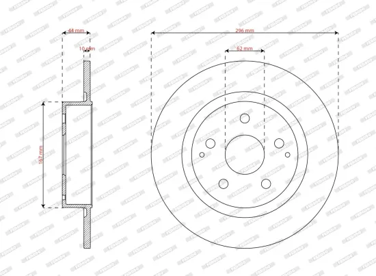 Bremsscheibe Hinterachse FERODO DDF3177C Bild Bremsscheibe Hinterachse FERODO DDF3177C
