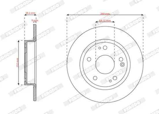 Bremsscheibe Hinterachse FERODO DDF3179C Bild Bremsscheibe Hinterachse FERODO DDF3179C