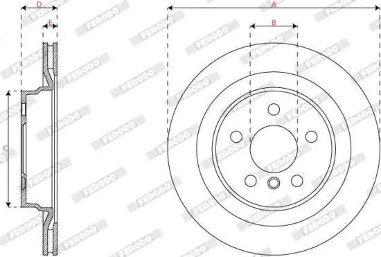 Bremsscheibe Hinterachse FERODO DDF3181C Bild Bremsscheibe Hinterachse FERODO DDF3181C