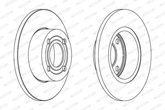 Bremsscheibe Vorderachse FERODO DDF318 Bild Bremsscheibe Vorderachse FERODO DDF318