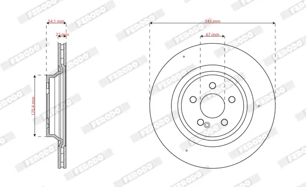 Bremsscheibe FERODO DDF3204C