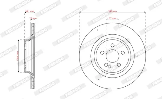 Bremsscheibe FERODO DDF3204C Bild Bremsscheibe FERODO DDF3204C