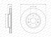 Bremsscheibe Vorderachse FERODO DDF1644C
