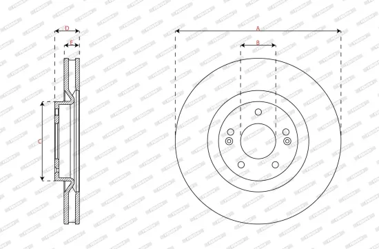 Bremsscheibe Vorderachse FERODO DDF3242C Bild Bremsscheibe Vorderachse FERODO DDF3242C