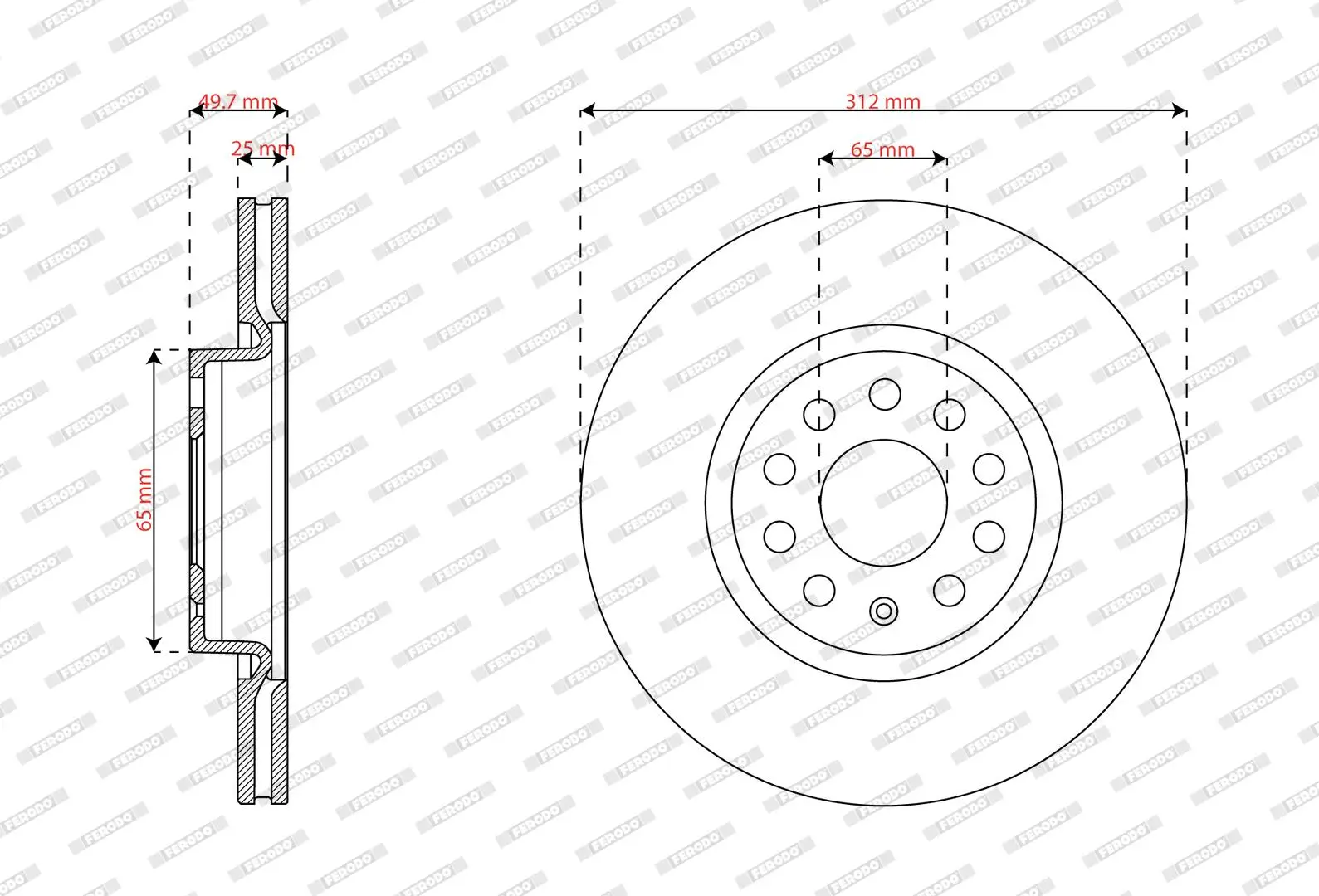 Bremsscheibe FERODO DDF3245C