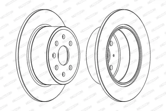 Bremsscheibe Hinterachse FERODO DDF329 Bild Bremsscheibe Hinterachse FERODO DDF329