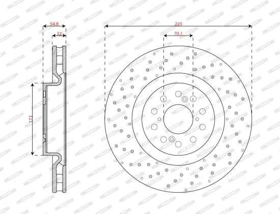 Bremsscheibe Vorderachse FERODO DDF3357C Bild Bremsscheibe Vorderachse FERODO DDF3357C