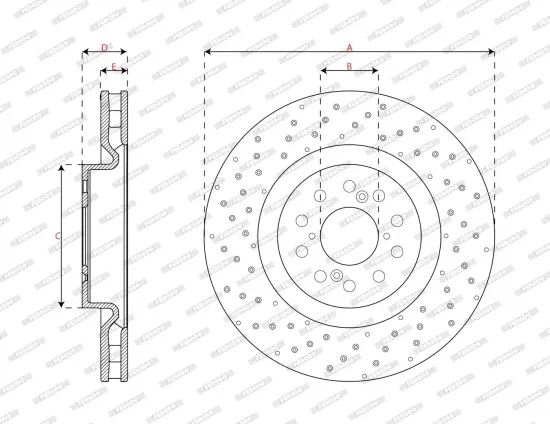 Bremsscheibe Vorderachse FERODO DDF3357C Bild Bremsscheibe Vorderachse FERODO DDF3357C