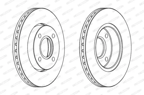 Bremsscheibe Vorderachse FERODO DDF423 Bild Bremsscheibe Vorderachse FERODO DDF423