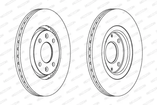 Bremsscheibe Vorderachse FERODO DDF489 Bild Bremsscheibe Vorderachse FERODO DDF489