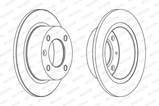 Bremsscheibe Hinterachse FERODO DDF490 Bild Bremsscheibe Hinterachse FERODO DDF490