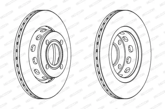 Bremsscheibe Vorderachse FERODO DDF517C Bild Bremsscheibe Vorderachse FERODO DDF517C