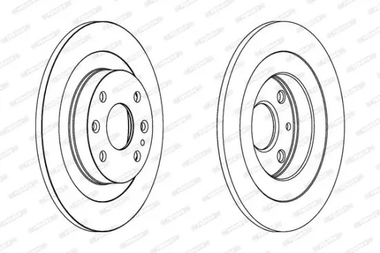 Bremsscheibe Hinterachse FERODO DDF523C Bild Bremsscheibe Hinterachse FERODO DDF523C