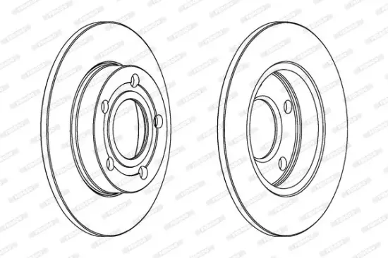 Bremsscheibe Hinterachse FERODO DDF543 Bild Bremsscheibe Hinterachse FERODO DDF543