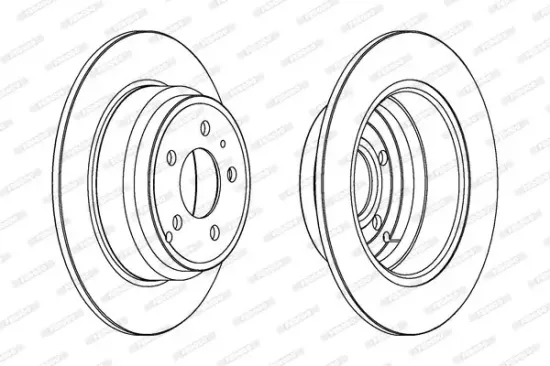 Bremsscheibe Hinterachse FERODO DDF552C Bild Bremsscheibe Hinterachse FERODO DDF552C