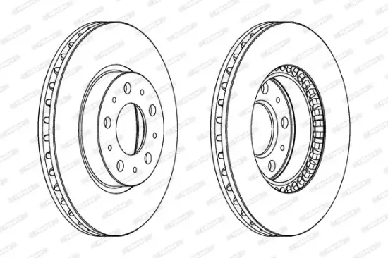 Bremsscheibe Vorderachse FERODO DDF605C Bild Bremsscheibe Vorderachse FERODO DDF605C
