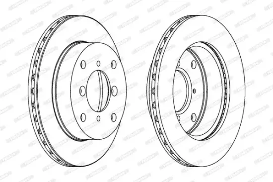 Bremsscheibe Vorderachse FERODO DDF623C Bild Bremsscheibe Vorderachse FERODO DDF623C