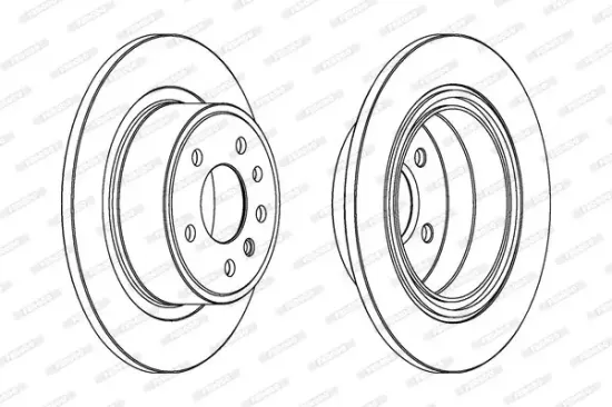 Bremsscheibe Hinterachse FERODO DDF698C Bild Bremsscheibe Hinterachse FERODO DDF698C