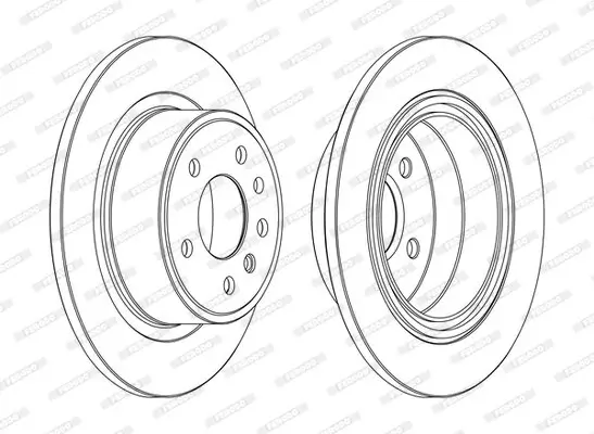 Bremsscheibe Hinterachse FERODO DDF698C Bild Bremsscheibe Hinterachse FERODO DDF698C
