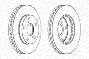 Bremsscheibe Vorderachse FERODO DDF1631C-1
