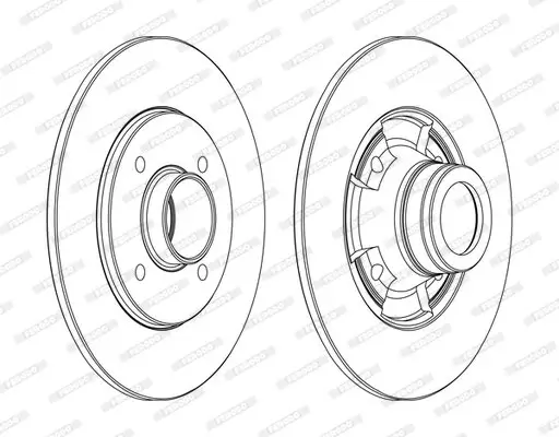 Bremsscheibe Hinterachse FERODO DDF752C