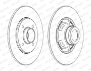 Bremsscheibe Hinterachse FERODO DDF752C