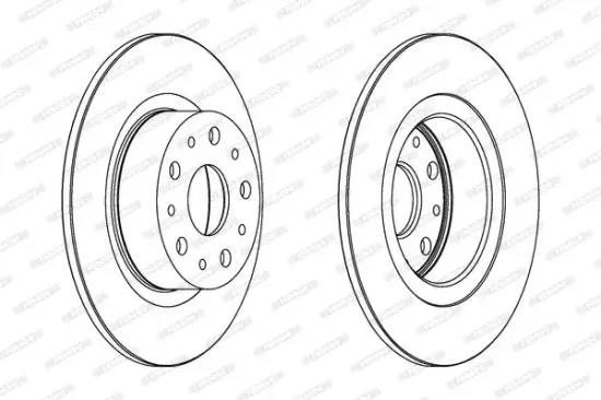 Bremsscheibe Hinterachse FERODO DDF805 Bild Bremsscheibe Hinterachse FERODO DDF805