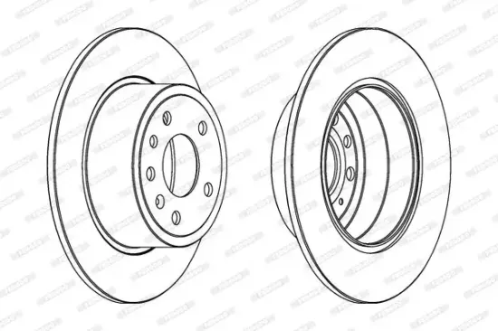 Bremsscheibe Hinterachse FERODO DDF811C Bild Bremsscheibe Hinterachse FERODO DDF811C