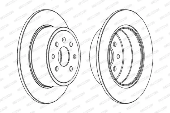 Bremsscheibe Hinterachse FERODO DDF814C Bild Bremsscheibe Hinterachse FERODO DDF814C