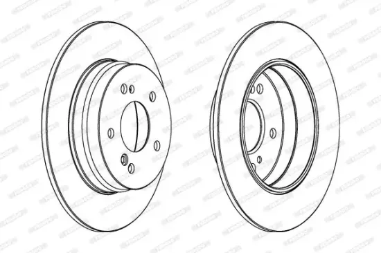 Bremsscheibe Hinterachse FERODO DDF819C Bild Bremsscheibe Hinterachse FERODO DDF819C