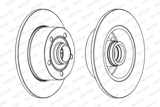 Bremsscheibe Hinterachse FERODO DDF830C-1 Bild Bremsscheibe Hinterachse FERODO DDF830C-1