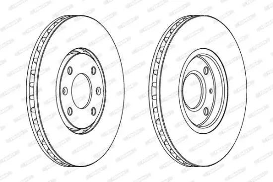 Bremsscheibe Vorderachse FERODO DDF841C Bild Bremsscheibe Vorderachse FERODO DDF841C