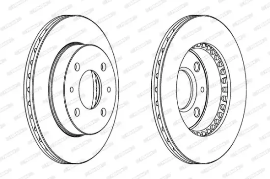 Bremsscheibe Vorderachse FERODO DDF866 Bild Bremsscheibe Vorderachse FERODO DDF866