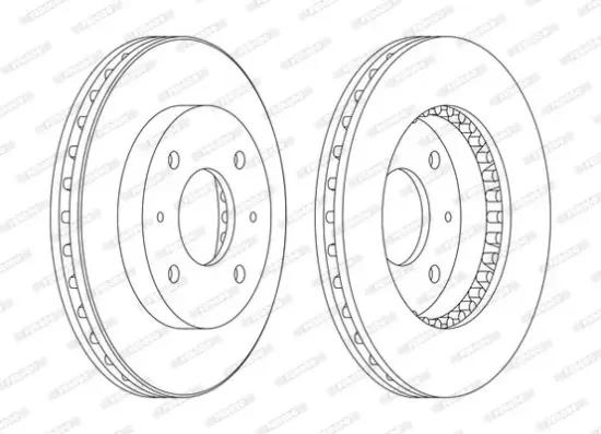 Bremsscheibe Vorderachse FERODO DDF885C Bild Bremsscheibe Vorderachse FERODO DDF885C