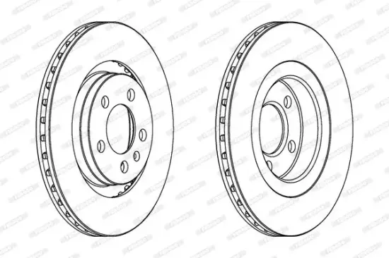 Bremsscheibe Vorderachse FERODO DDF928C Bild Bremsscheibe Vorderachse FERODO DDF928C