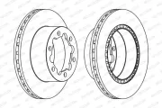 Bremsscheibe Hinterachse FERODO FCR312A