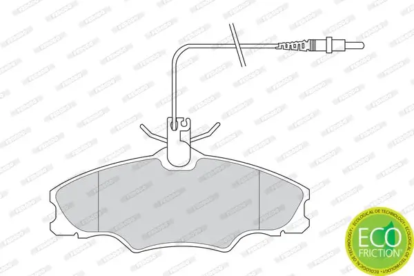 Bremsbelagsatz, Scheibenbremse Vorderachse FERODO FDB1062