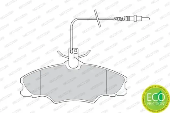 Bremsbelagsatz, Scheibenbremse Vorderachse FERODO FDB1062 Bild Bremsbelagsatz, Scheibenbremse Vorderachse FERODO FDB1062