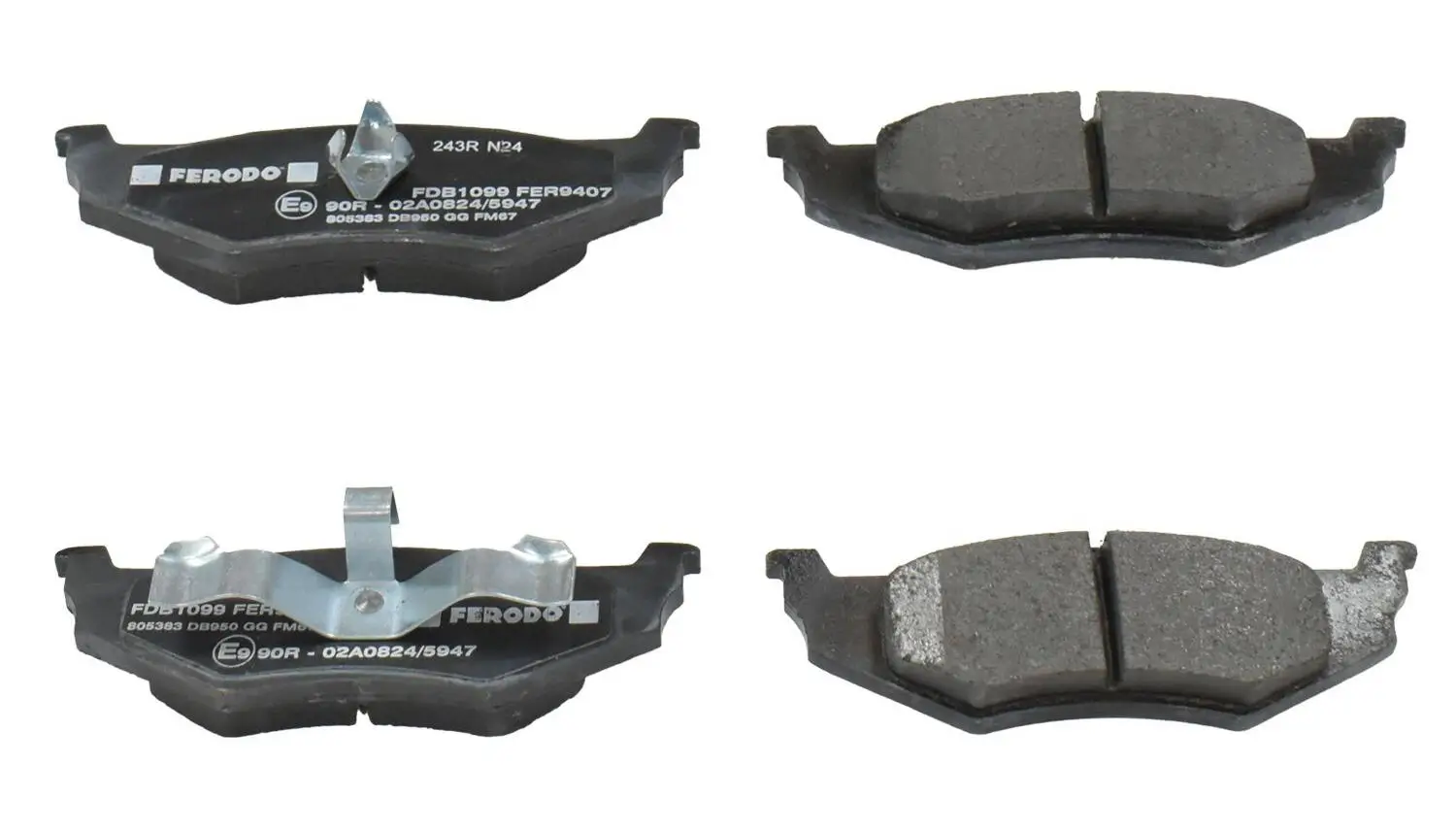 Bremsbelagsatz, Scheibenbremse Hinterachse FERODO FDB1099