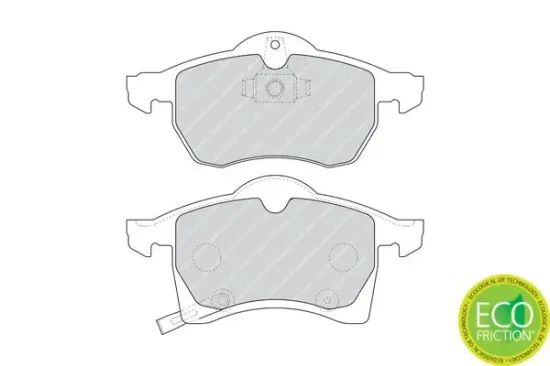 Bremsbelagsatz, Scheibenbremse Vorderachse FERODO FDB1295 Bild Bremsbelagsatz, Scheibenbremse Vorderachse FERODO FDB1295